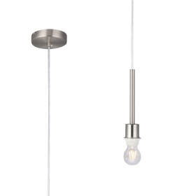 D0335/1  Baymont Pendant 1 Light Satin Nickel